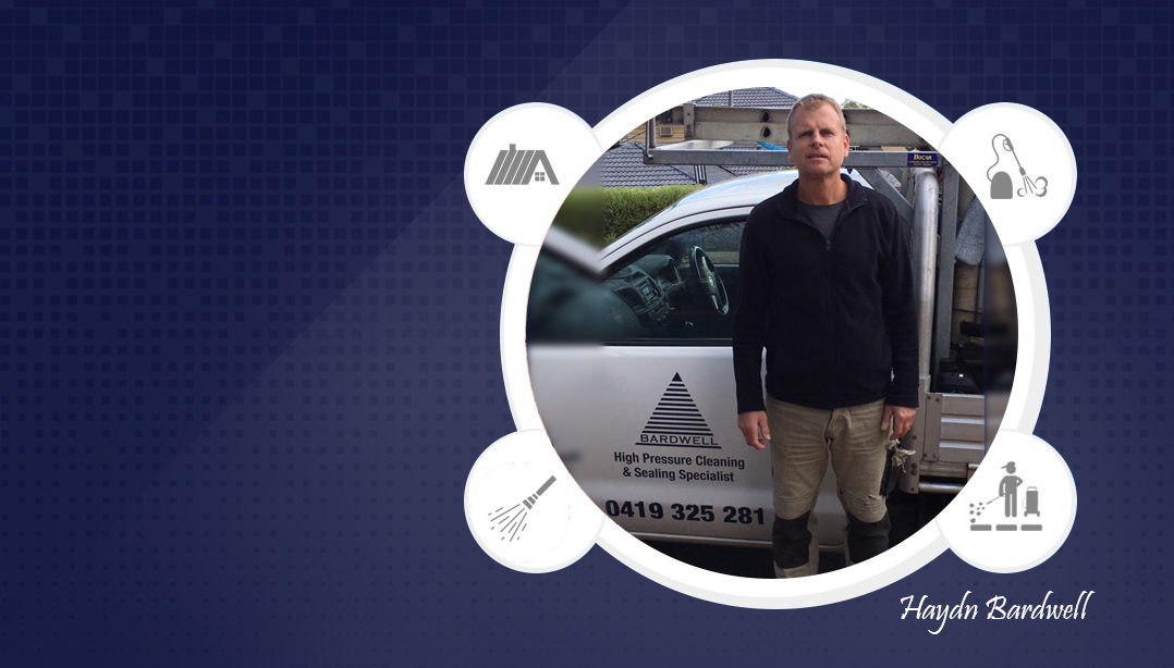 Haydn Bardwell- owner of Bardwell Pressure Cleaning